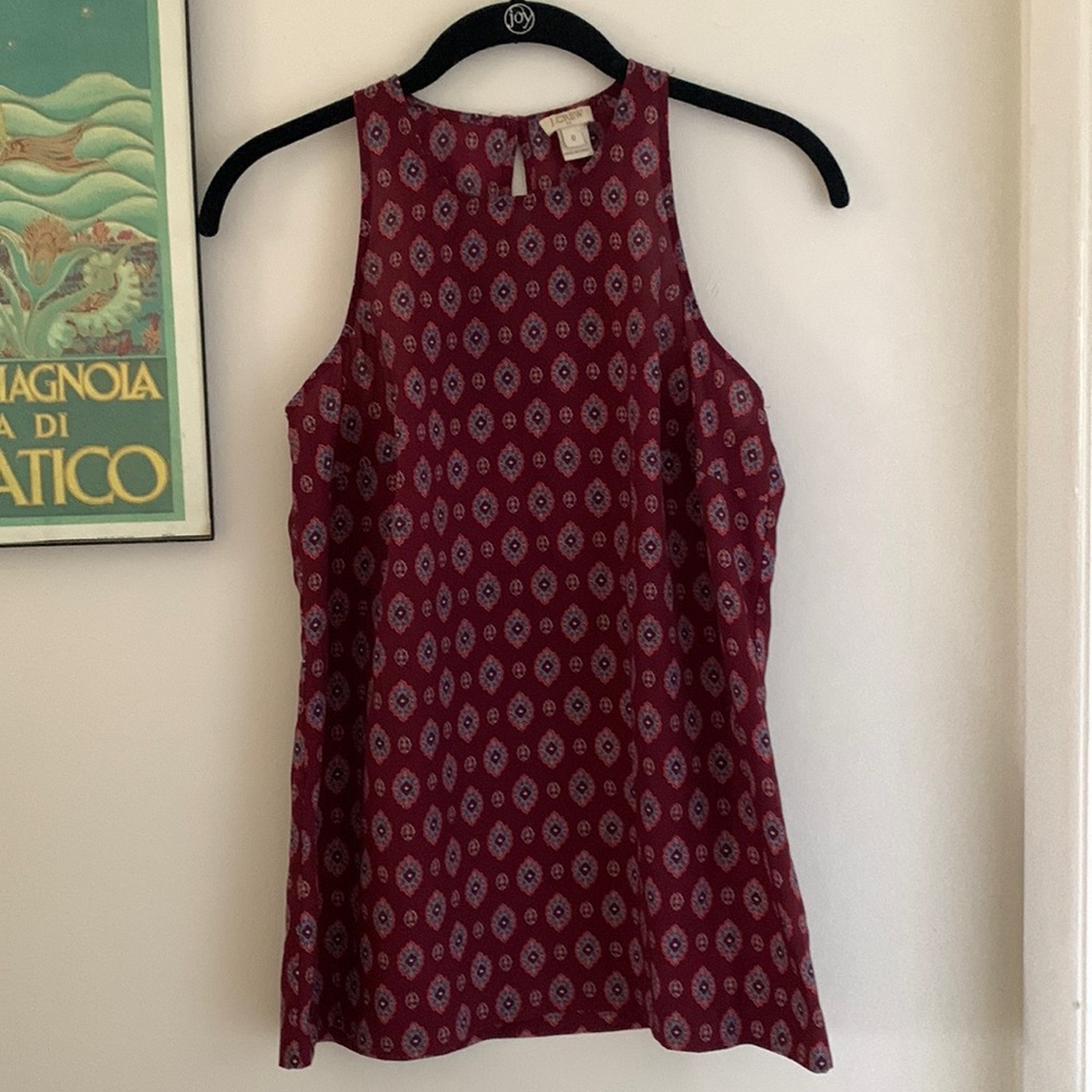 J crew blouse size 0 cool pattern.